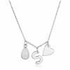 Jewelry * | Top 10 Adornia Three Charm Necklace Moonstone .925 Sterling Silver White