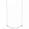 Jewelry * | New Adornia Crystal Curved Bar Necklace .925 Sterling Silver