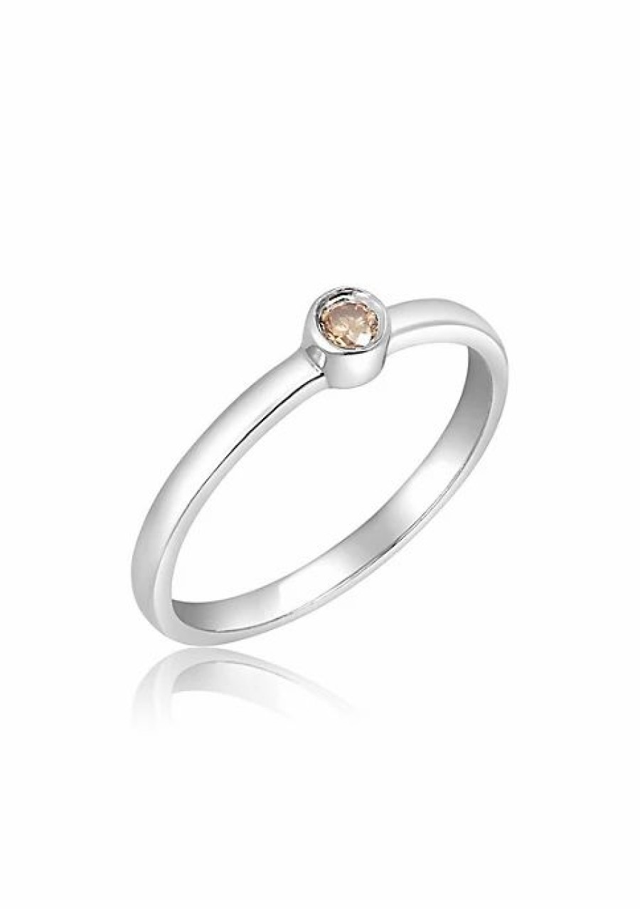 Jewelry * | Cheapest Adornia Fine Single Bezeled Diamond Band .925 Sterling Silver