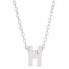 Jewelry * | Deals Adornia Initial Necklace White Rhodium .925 Sterling Silver