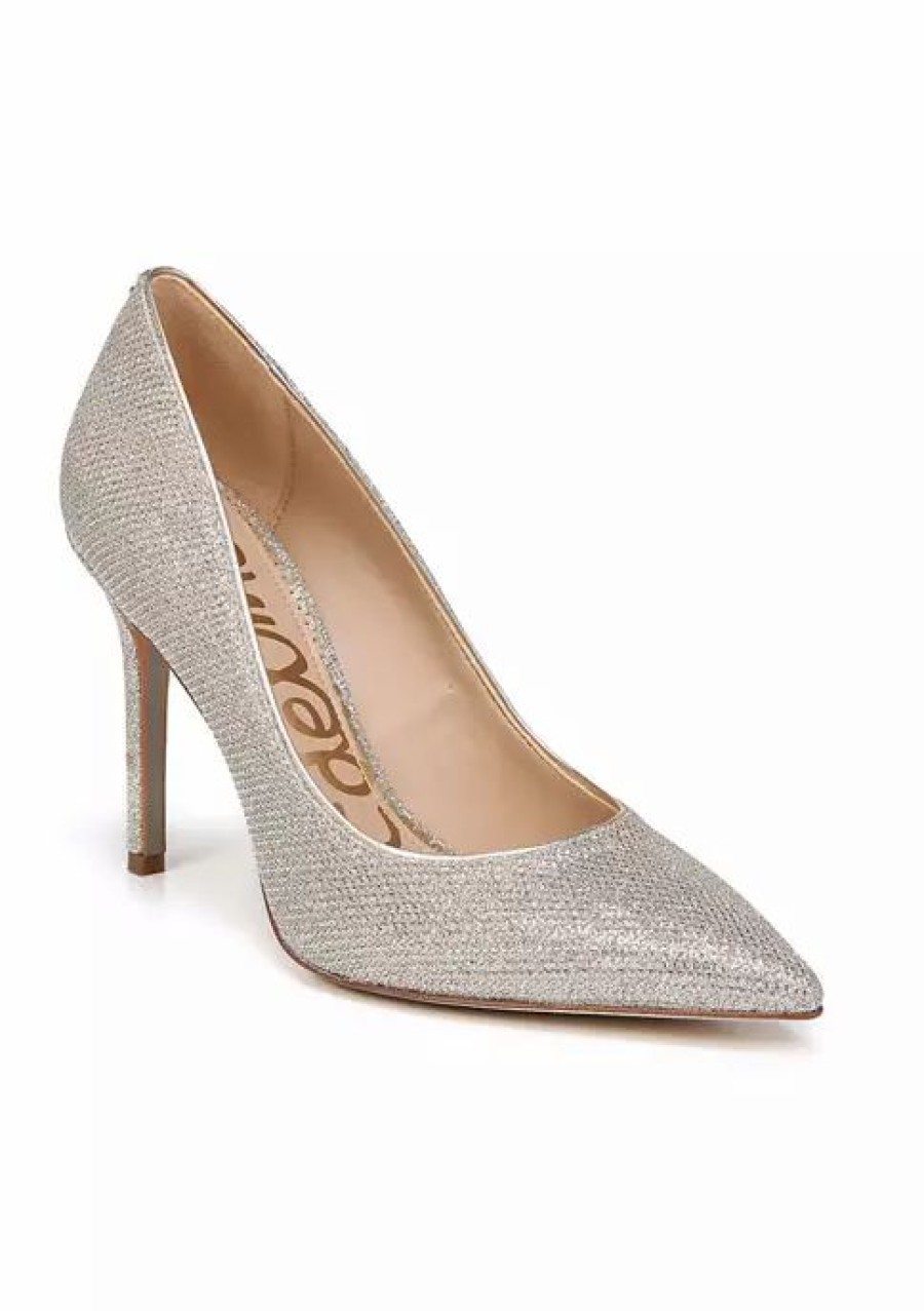 Shoes * | Top 10 Sam Edelman Hazel Pumps Light Gold