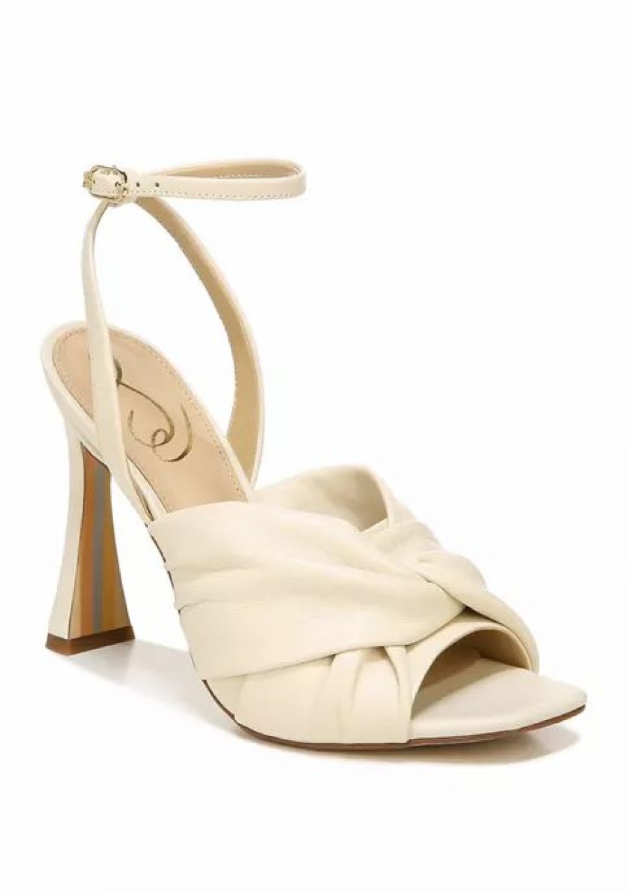 Shoes * | Outlet Sam Edelman Lavendar Heeled Sandals Ivory