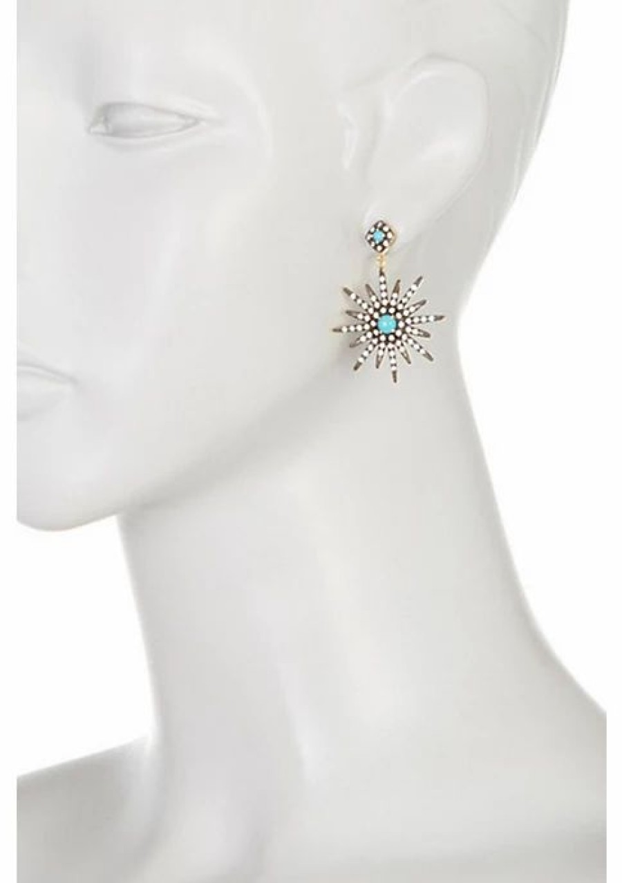 Jewelry * | Best Pirce Adornia Starburst Earrings .925 Sterling Silver Blue