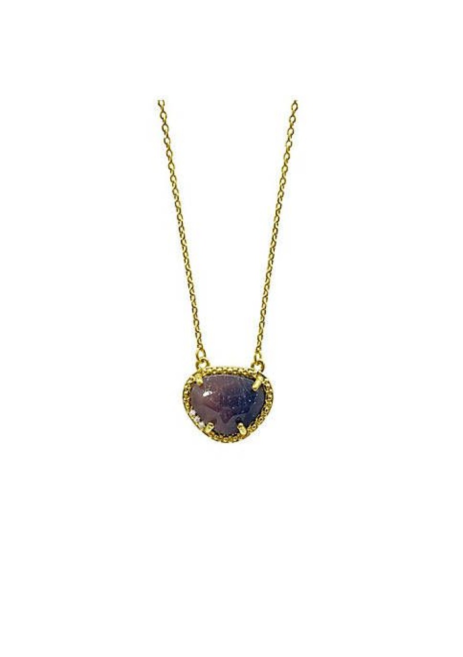 Jewelry * | Budget Adornia September Birthstone Necklace Sapphire Gold