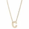 Jewelry * | Promo Adornia Intitial Necklace Yellow Plated Vermeil .925 Sterling Silver Gold