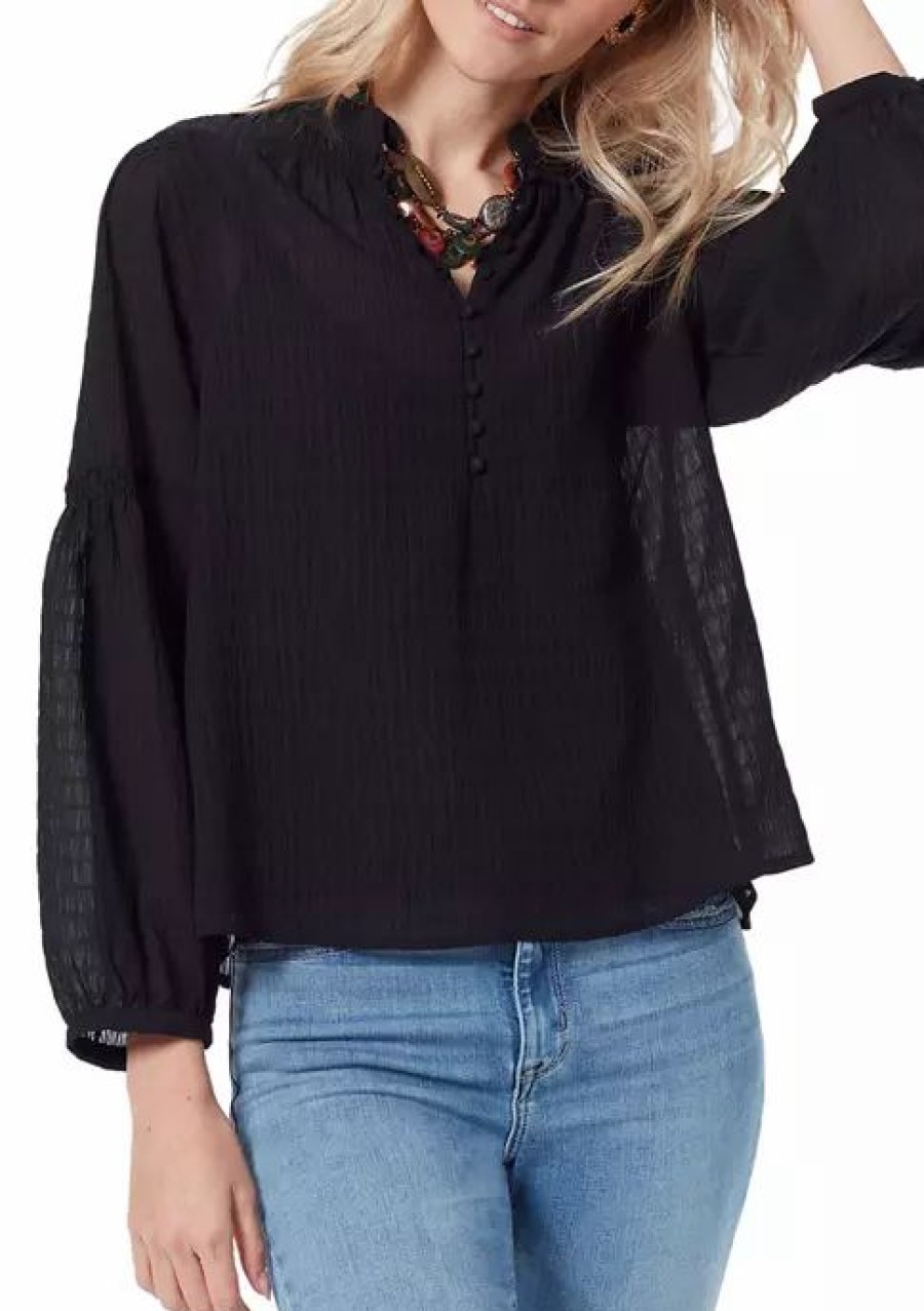 Jeans * | Discount Sam Edelman Women'S Emmeline Blouse Black