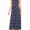 Jeans * | Coupon Sam Edelman Women'S Sleeveless Printed Maxi Dress Navy