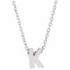 Jewelry * | Top 10 Adornia Initial Necklace White Rhodium .925 Sterling Silver