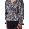 Jeans * | Deals Sam Edelman Women'S Vermont Blouse Drifting Paisley/Black