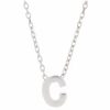 Jewelry * | Cheapest Adornia Initial Necklace White Rhodium .925 Sterling Silver