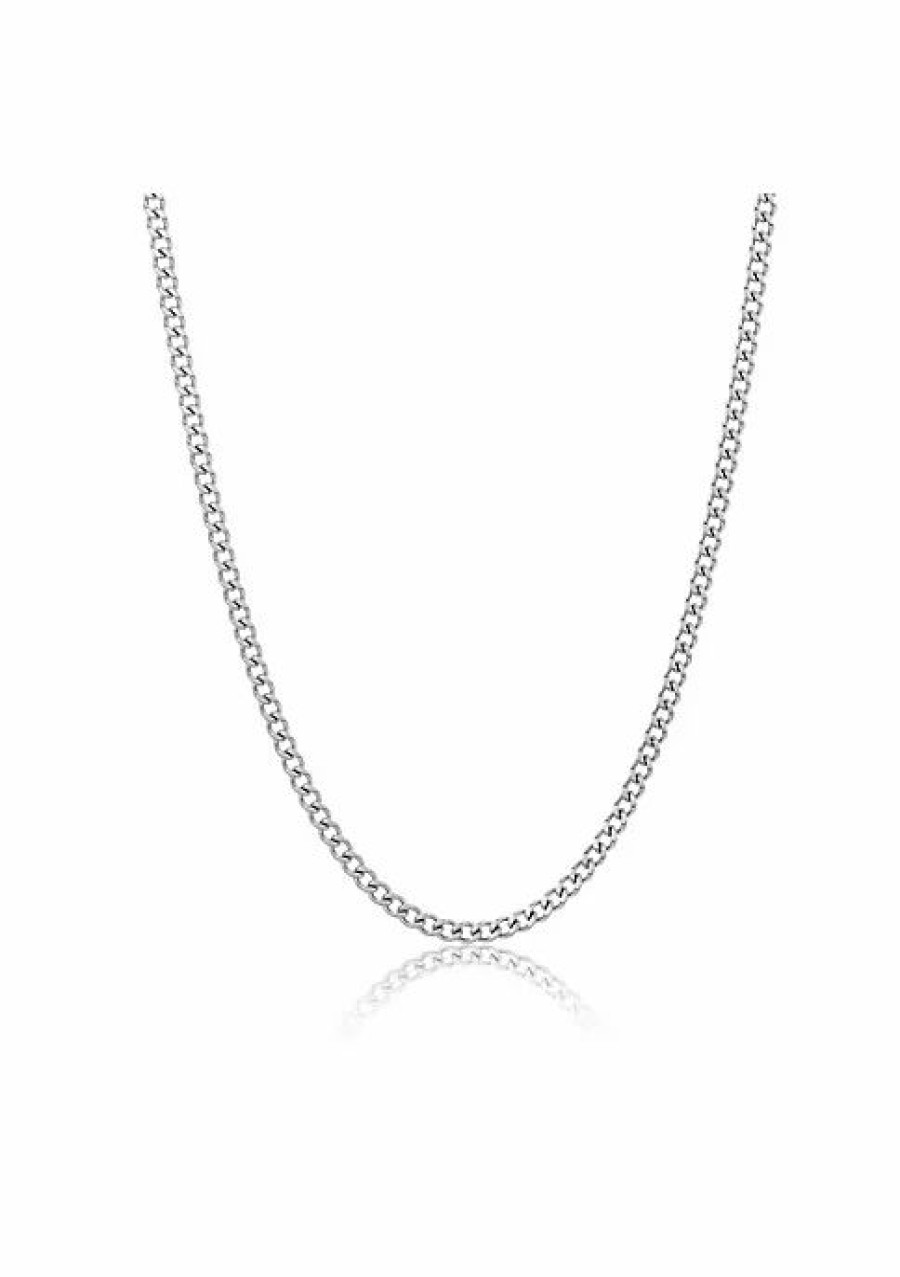 Jewelry * | Top 10 Adornia 3Mm Cuban Chain 24 Silver