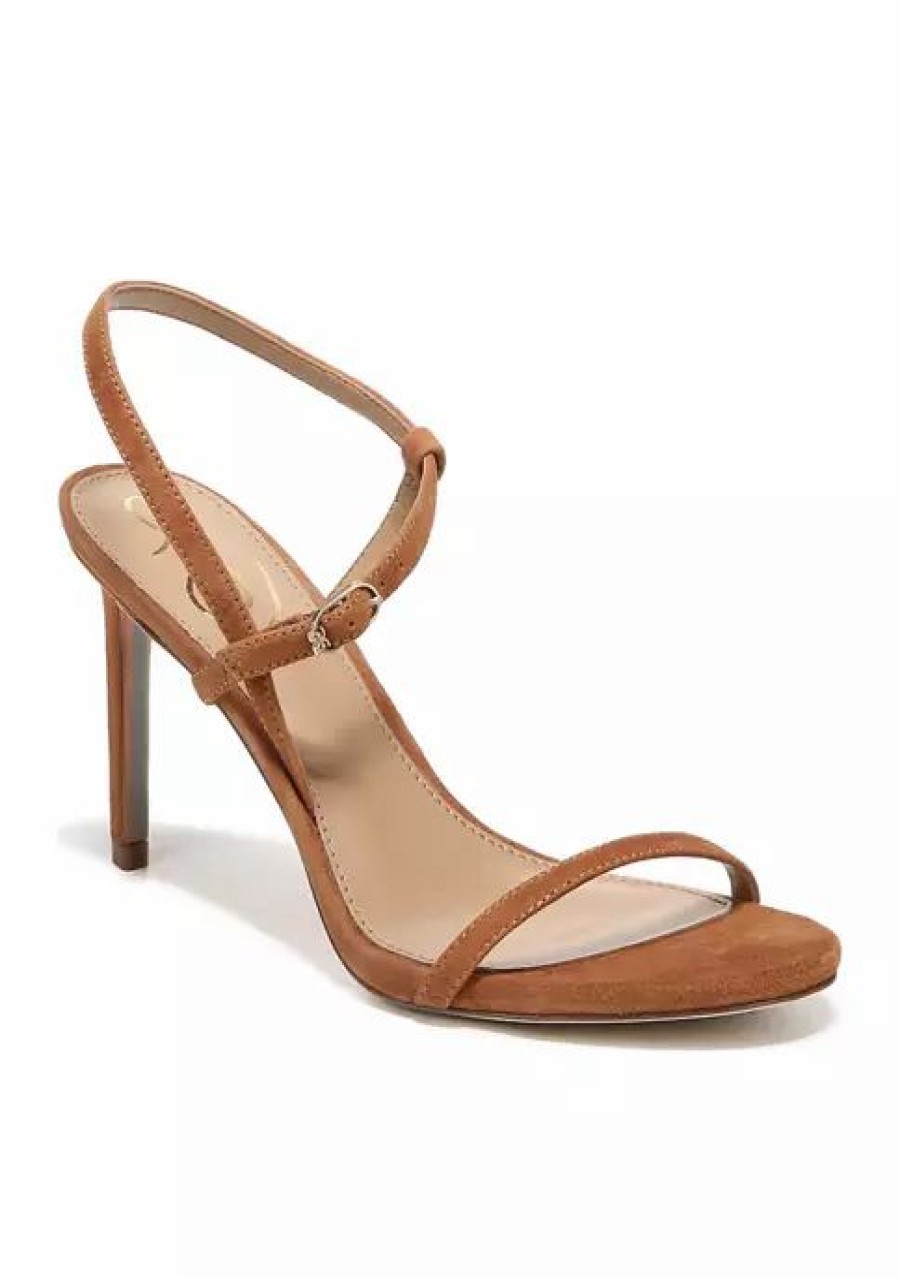 Shoes * | Cheapest Sam Edelman Doran Strappy Heeled Sandals Brown