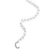 Jewelry * | New Adornia Initial Neckalce With Paperclip Link Chain White Rhodium .925 Sterling Silver