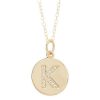 Jewelry * | Brand New Adornia Initial Circle Disc Necklace 14K Yellow Plated Vermeil .925 Sterling Silver Gold