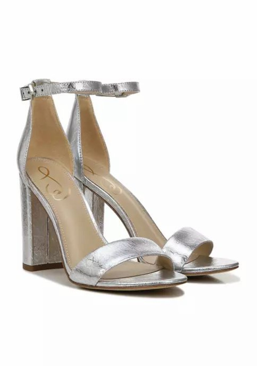 Shoes * | Best Sale Sam Edelman Yaro Heel Silver