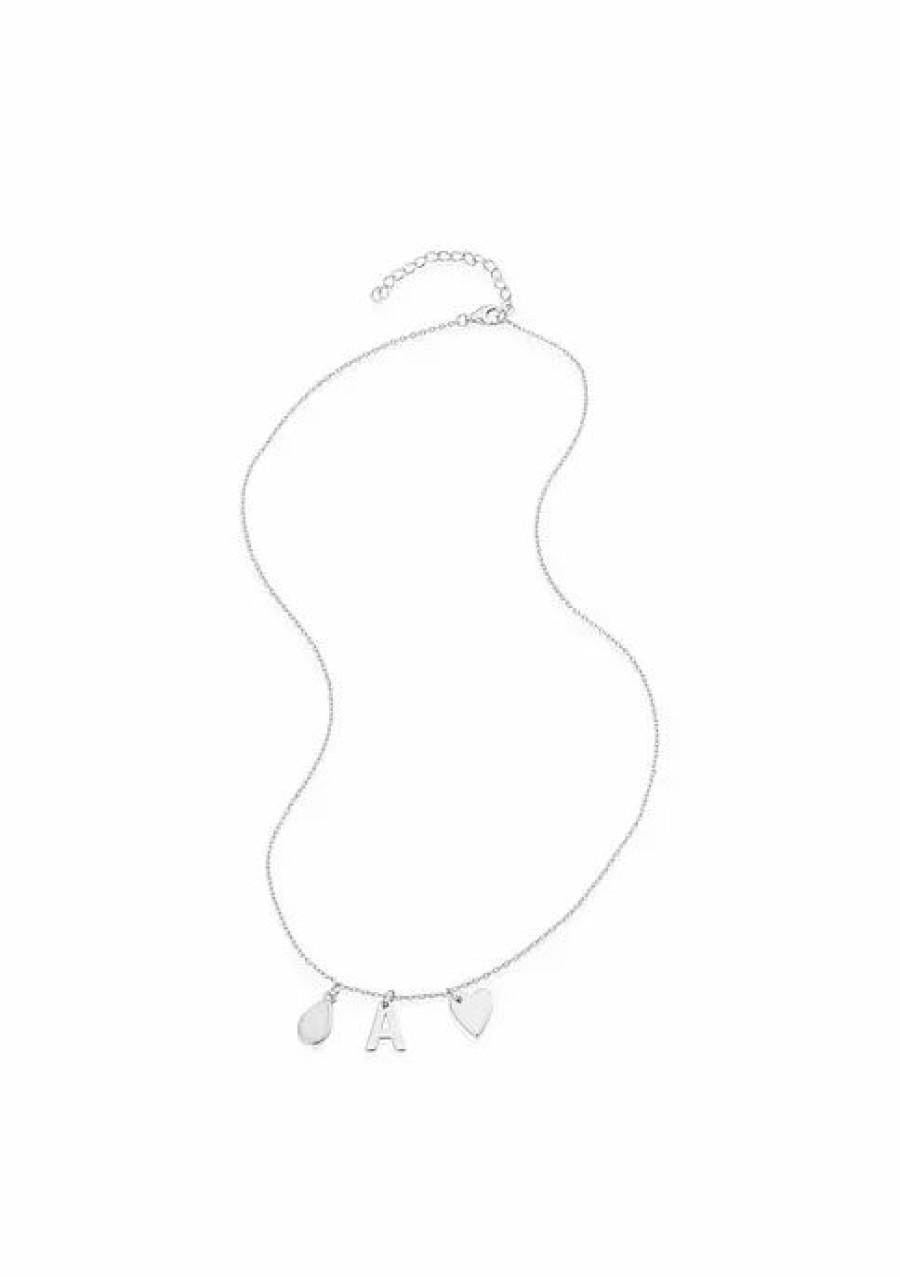 Jewelry * | Buy Adornia Three Charm Necklace Moonstone .925 Sterling Silver White