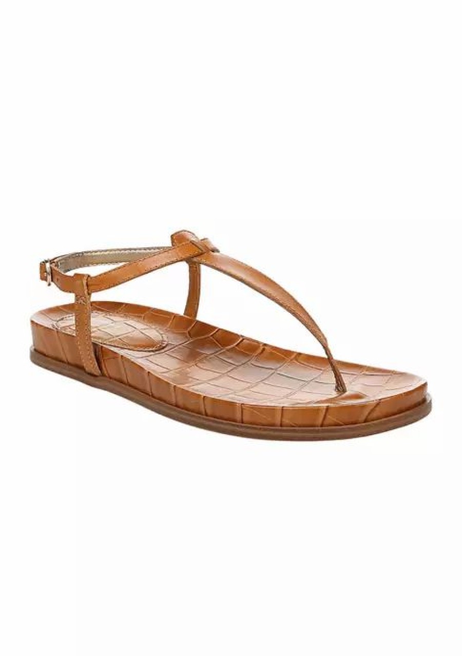 Shoes * | Cheapest Sam Edelman Naomi Thong Sandals Saddle