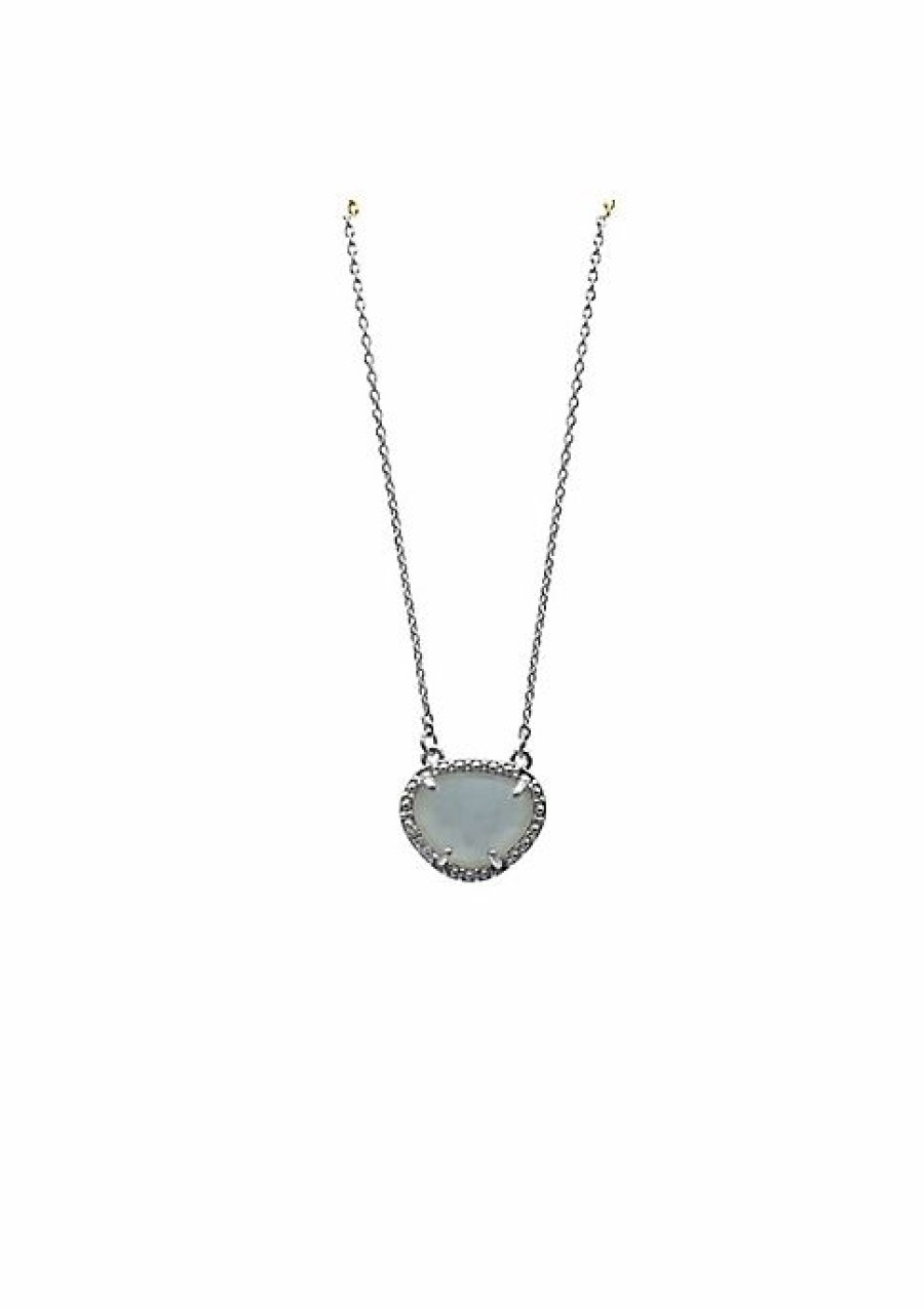 Jewelry * | Buy Adornia March Birthstone Necklace Aquamarine Silver