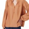 Jeans * | Best Deal Sam Edelman Women'S Emmeline Blouse Golden Oak