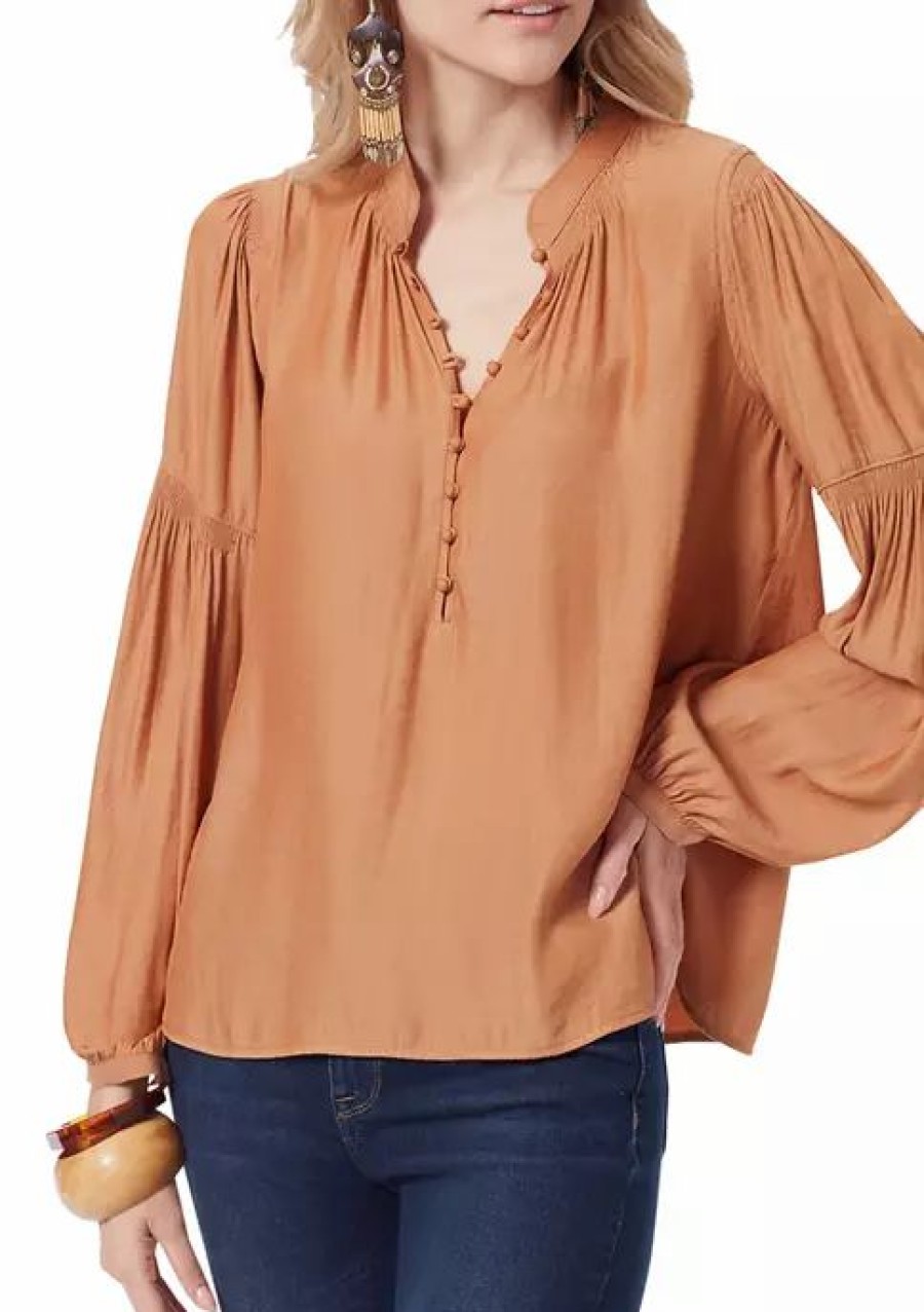 Jeans * | Best Deal Sam Edelman Women'S Emmeline Blouse Golden Oak