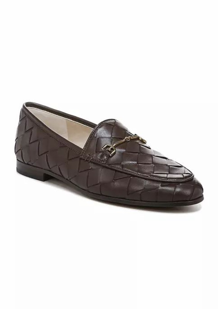 Shoes * | Brand New Sam Edelman Loraine Woven Flat Dark Chocolate