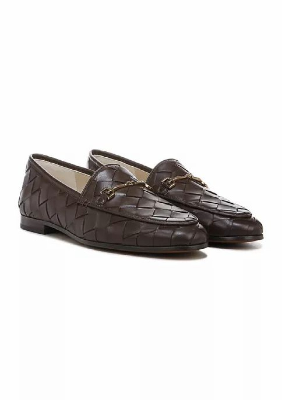 Shoes * | Brand New Sam Edelman Loraine Woven Flat Dark Chocolate