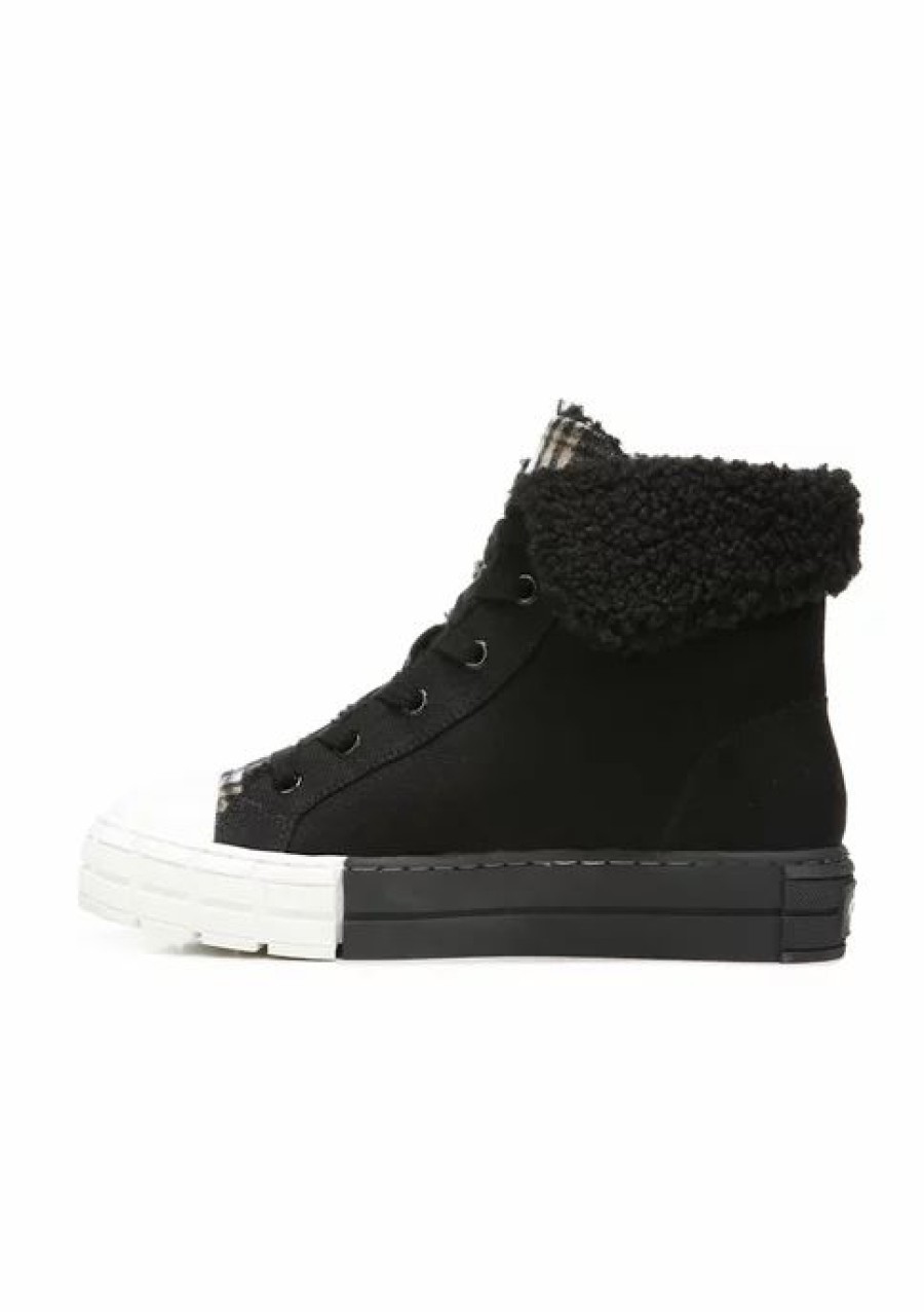 Shoes * | Buy Circus By Sam Edelman Sophi High Top Sneakers Black Canvas Plaid