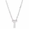 Jewelry * | New Adornia Initial Necklace White Rhodium .925 Sterling Silver