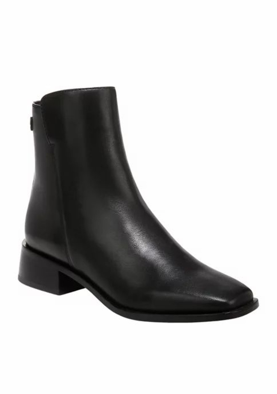 Shoes * | Cheap Sam Edelman Thatcher Booties Black Leather