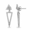 Jewelry * | Best Reviews Of Adornia Crystal Triangle Jackets .925 Sterling Silver