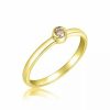 Jewelry * | Buy Adornia Fine Single Bezeled Diamond Band Vermeil .925 Sterling Silver Gold