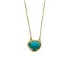 Jewelry * | Hot Sale Adornia December Birthstone Necklace Turquoise Gold