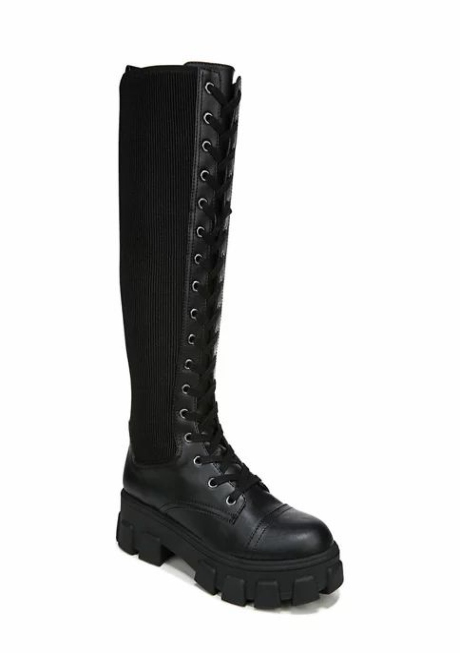 Shoes * | Top 10 Circus By Sam Edelman Dinah High Shaft Lug Sole Boots Black