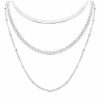 Jewelry * | Cheap Adornia Layered Chain Necklace Silver