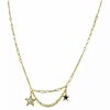 Jewelry * | Wholesale Adornia Star And Mixed Chain Necklace Gold