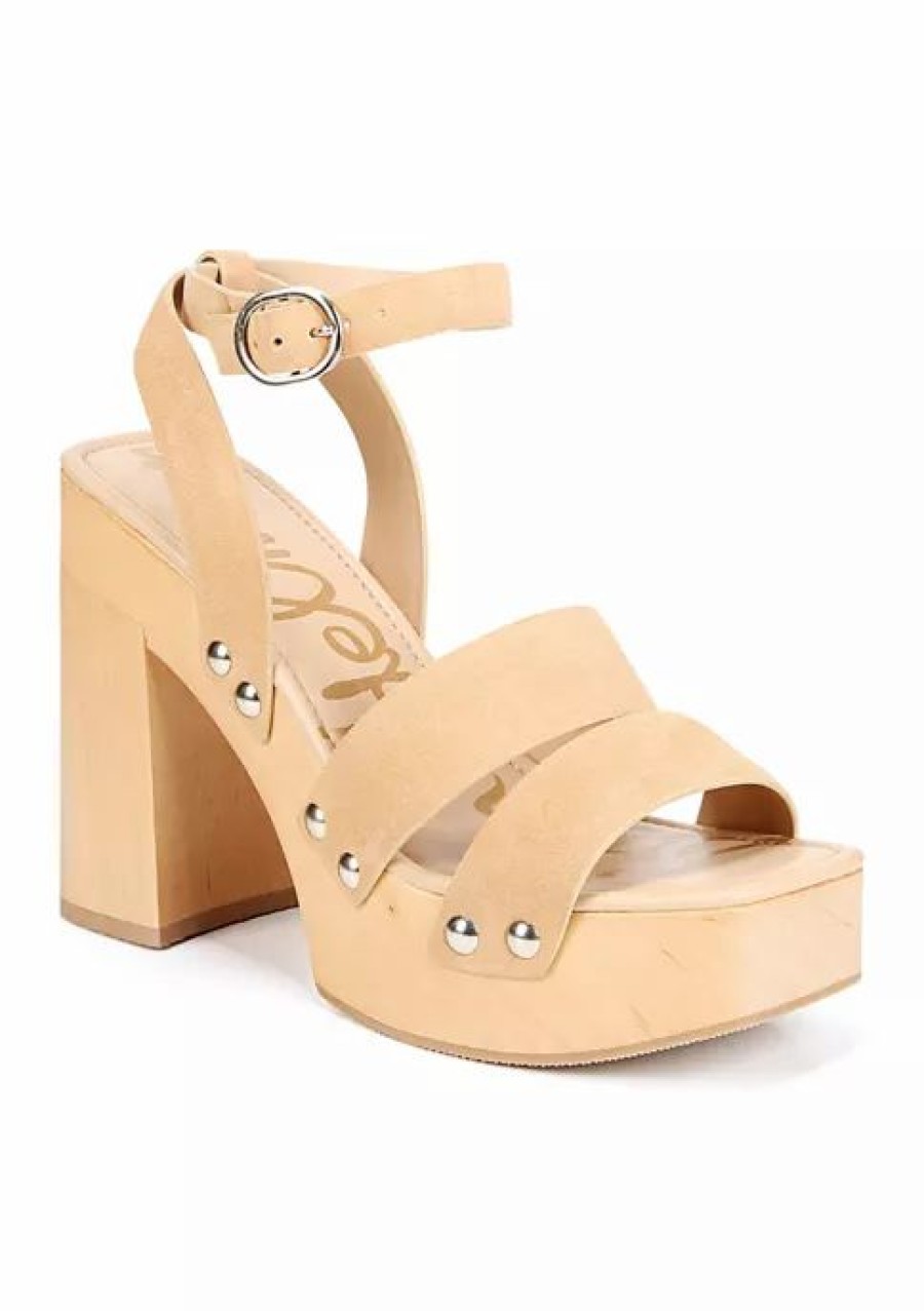 Shoes * | Cheapest Sam Edelman Rosalind Platform Heel Sandals Sesame