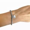 Jewelry * | Brand New Adornia Ball Bead Bracelet White Rhodium .925 Sterling Silver