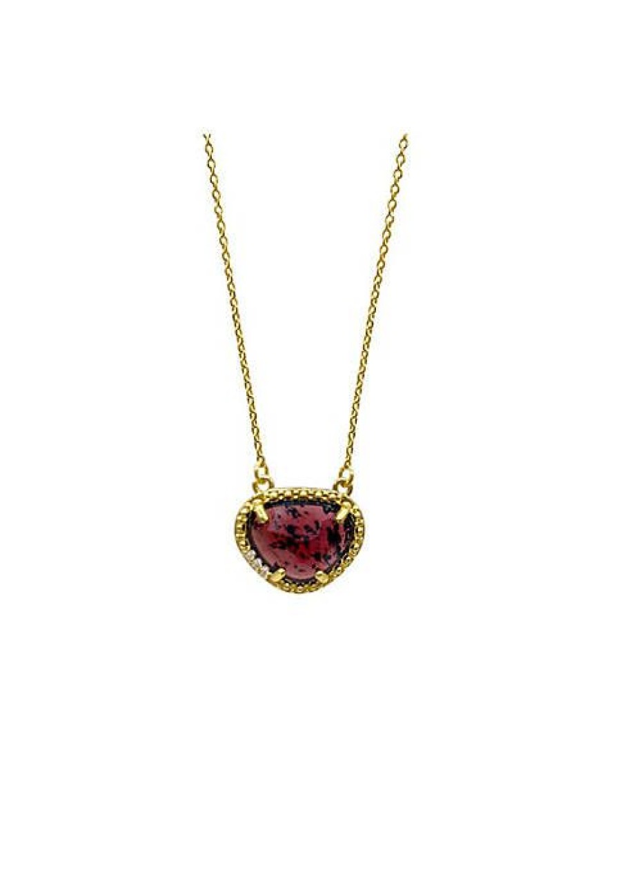 Jewelry * | Best Reviews Of Adornia January Birthstone Necklace Garnet Gold