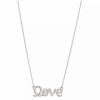 Jewelry * | Wholesale Adornia Crystal Cursive Love Necklace .925 Sterling Silver