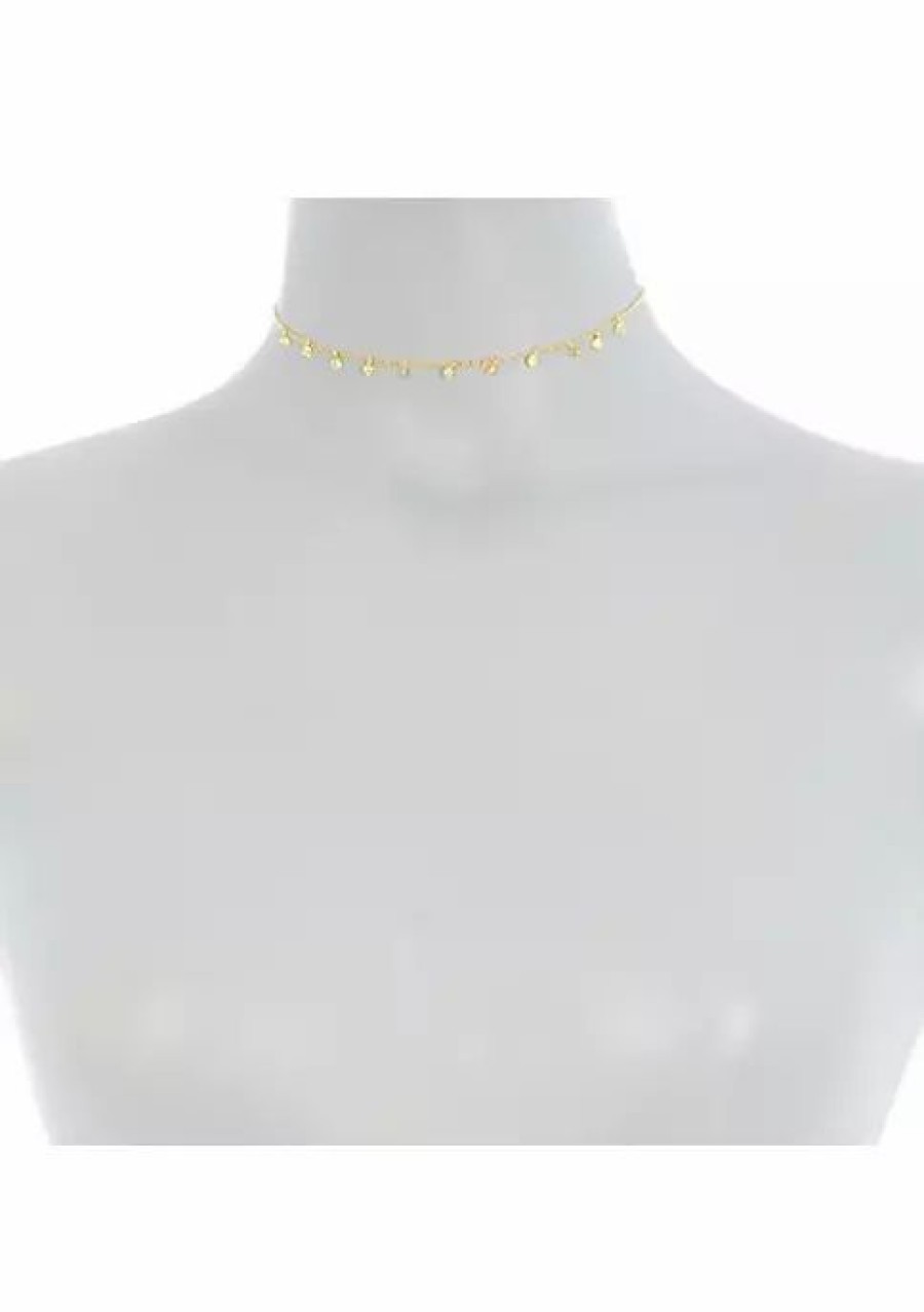 Jewelry * | Discount Adornia Confetti Choker Necklace Yellow Vermeil .925 Sterling Silver Gold