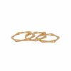 Jewelry * | Buy Adornia Bamboo Ring Set Yellow Vermeil .925 Sterling Silver Gold