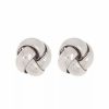 Jewelry * | Best Deal Adornia Knot Stud Earrings .925 Sterling Silver