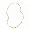 Jewelry * | Buy Adornia Lock Paper Clip Chain Neckalce 14K Yellow Plated Vermeil .925 Sterling Silver Gold