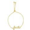 Jewelry * | Cheap Adornia Faith Bolo Braclet 14K Yellow Vermeil Crystal Gold