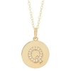 Jewelry * | Best Pirce Adornia Initial Circle Disc Necklace 14K Yellow Plated Vermeil .925 Sterling Silver Gold