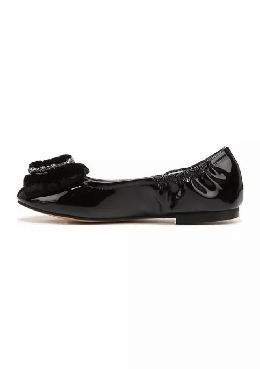 Jeans * | Best Reviews Of Sam Edelman Youth Girls Farah Flats Black