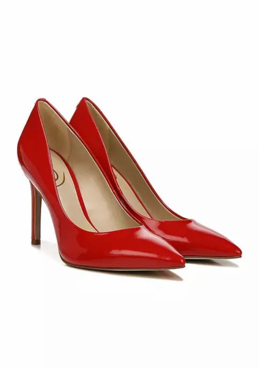 Shoes * | Hot Sale Sam Edelman Hazel Pumps Ruby Red