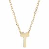 Jewelry * | Coupon Adornia Intitial Necklace Yellow Plated Vermeil .925 Sterling Silver Gold