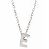 Jewelry * | Deals Adornia Initial Necklace White Rhodium .925 Sterling Silver