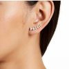 Jewelry * | Best Reviews Of Adornia Crystal Arrow Ear Climber Earrings .925 Sterling Silver